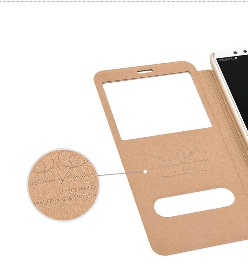 For Huawei Honor 7X Case 5.93" Luxury View Window Book Stand Flip Case For Huawei Honor 7X Cover PU Leather BND-L21 Phone Cases