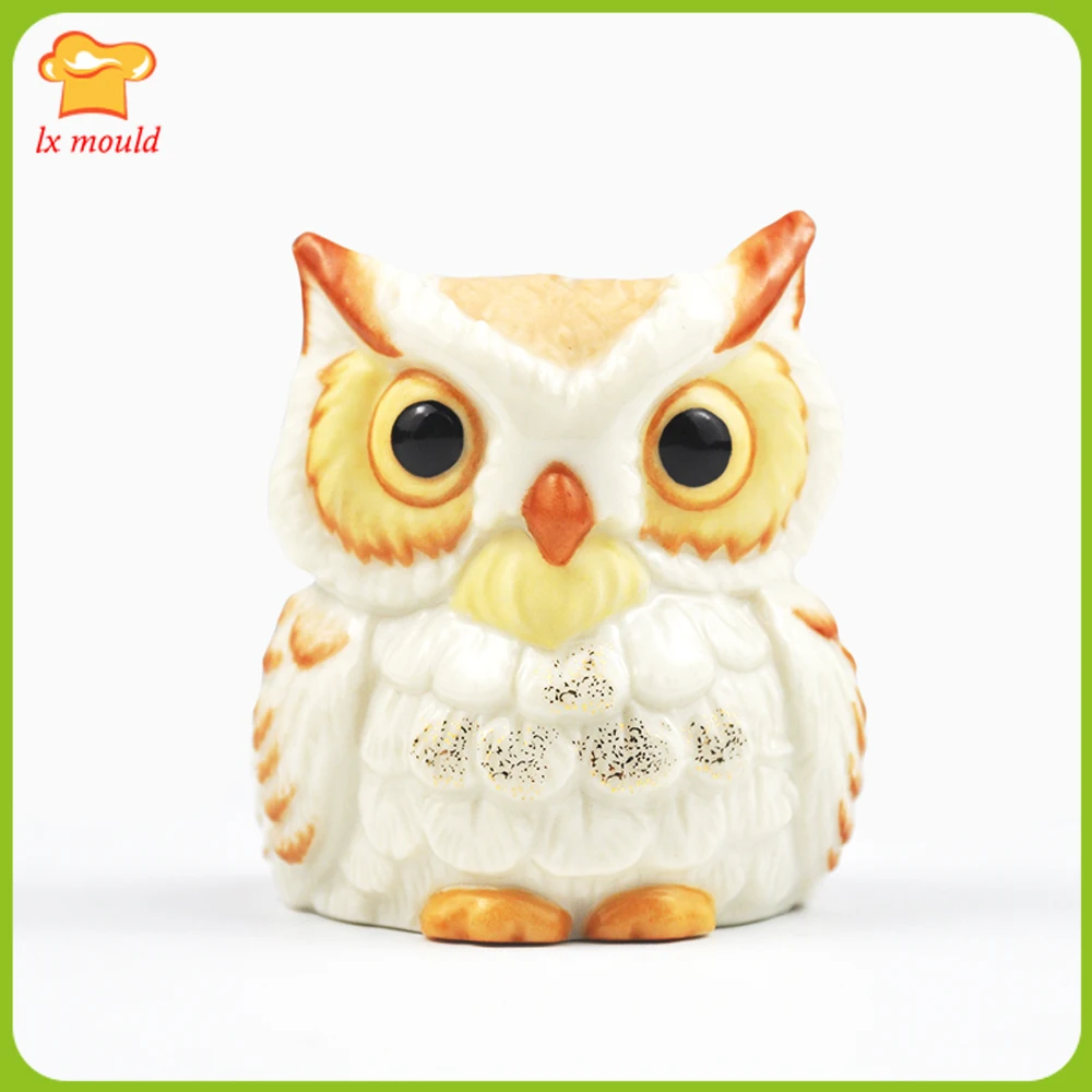 

LXYY MOULD Owl Silicone Mould Chocolate Polymer Clay Soap Candle Mold