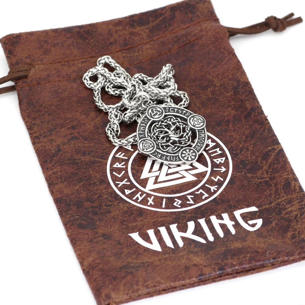 Нержавеющая сталь viking Северный компас вегвизир один амулет кулон ожерелье с