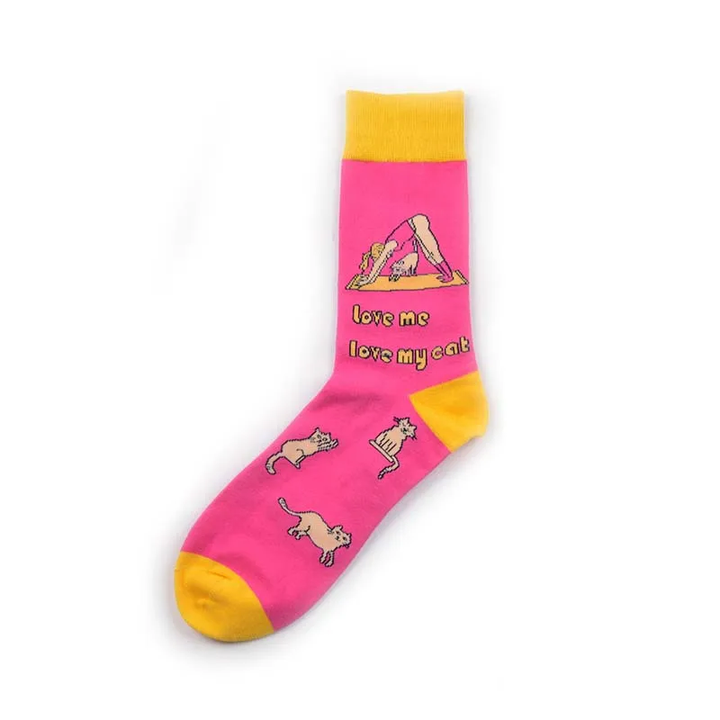 Забавные носки продукт Мода Harajuku пары Женские Мужские носки Move мужчины t Kawaii мультфильм хлопок Calcetines мягкие носки