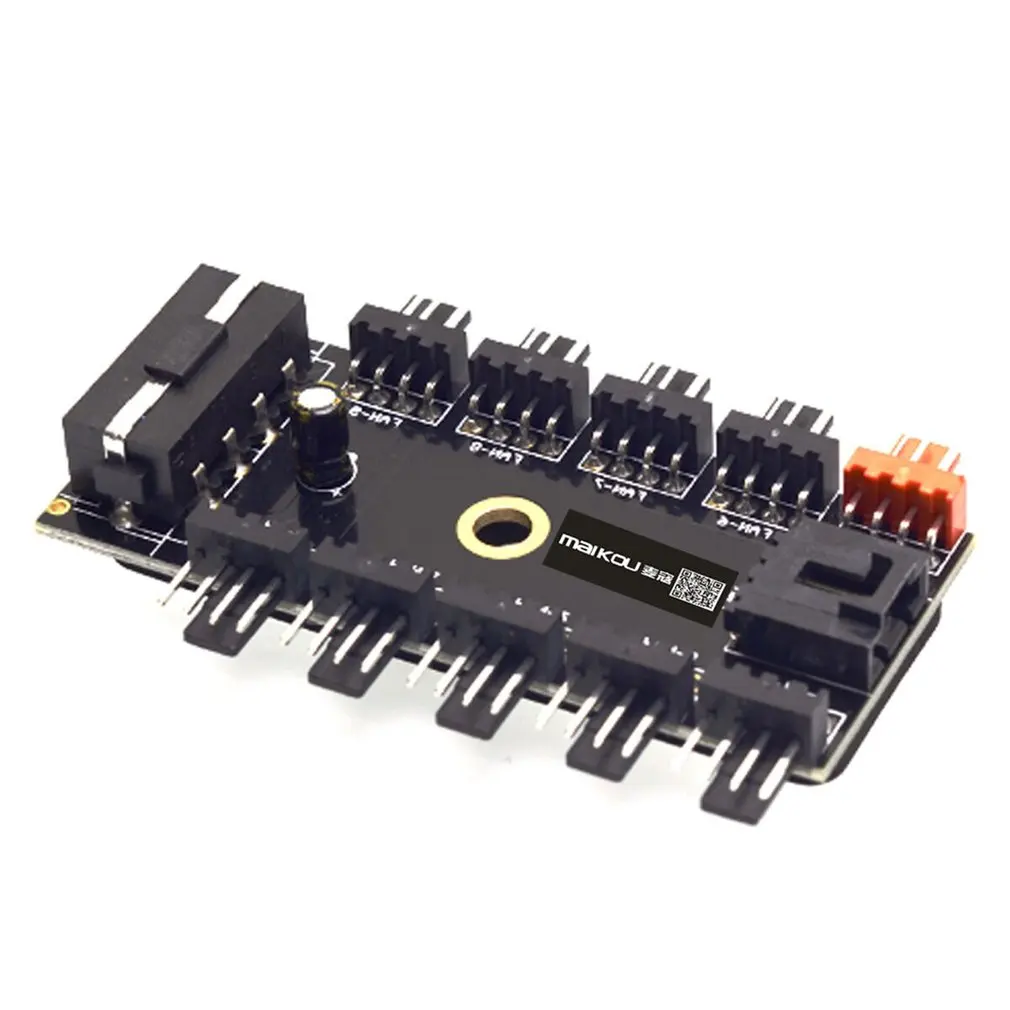 10-Port 12V 4 Pin PWM CPU Cooling Fan Hub SATA Controller Power Supply Spliter Adapter Computer Function | Компьютеры и офис