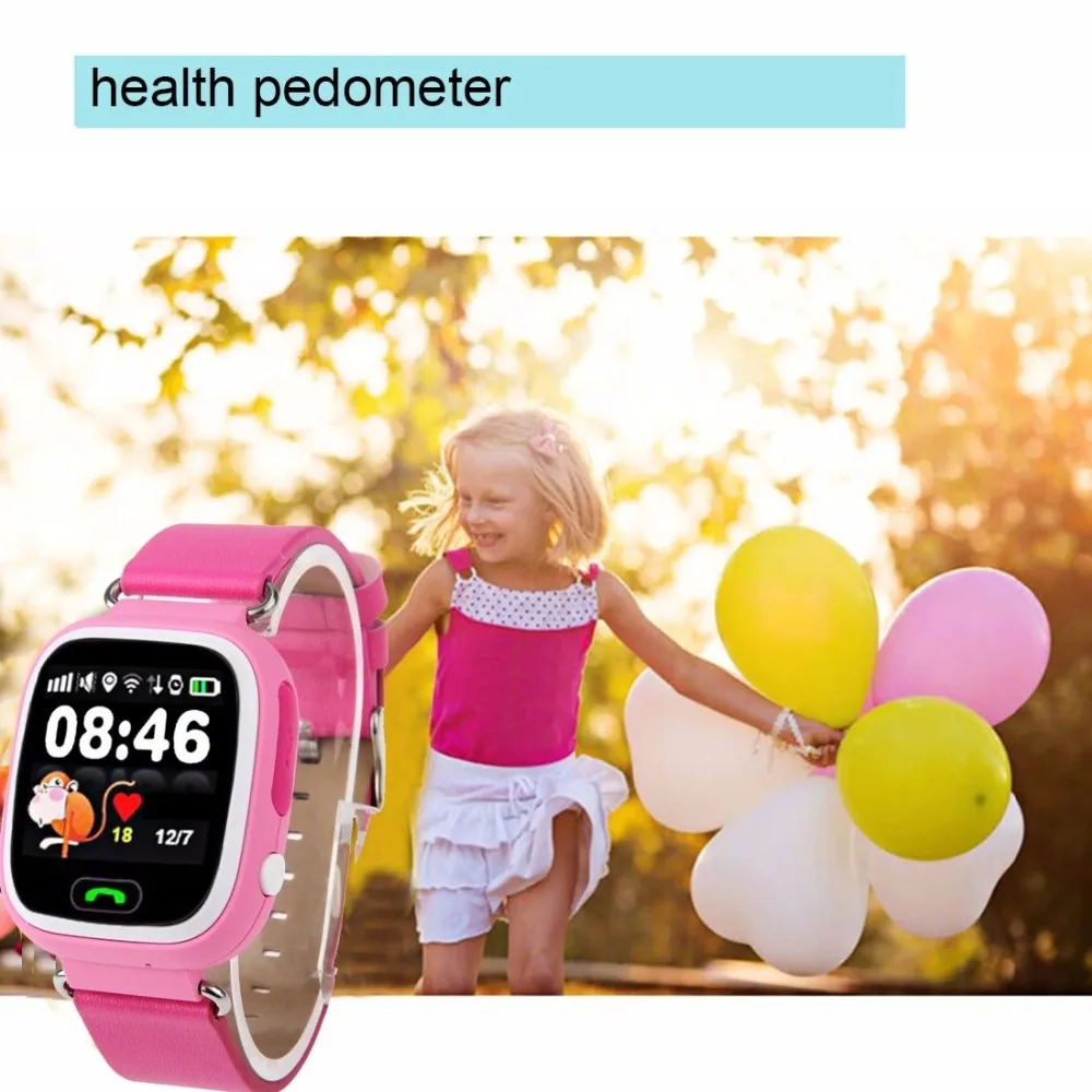 Смарт часы TORTOYO Q90 для детей с сенсорным экраном GPS + LBS Wi Fi отслеживание