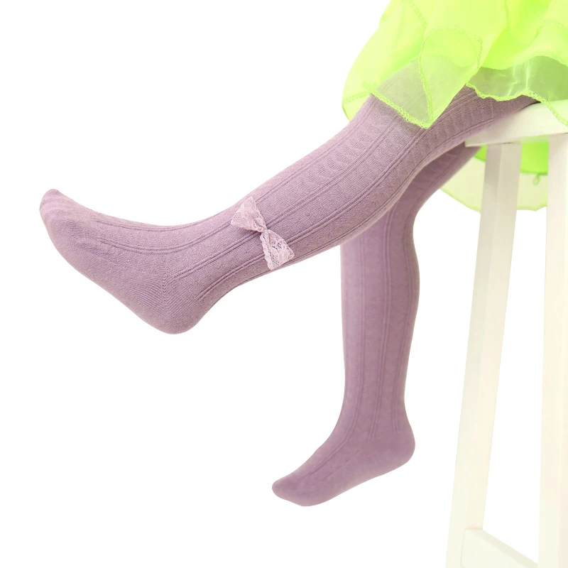 

New Autumn Winter Soft cotton Children Baby Girls Tights Striped Bow Tights for Girls Stockings Pantyhose for 0-6 Years