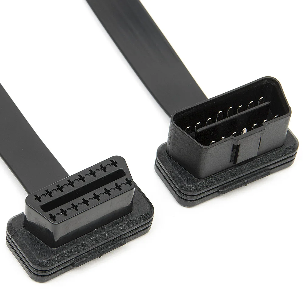 KWOKKER Универсальный 16-контактный OBD2 плоский + тонкий как лапша OBD кабель ELM327