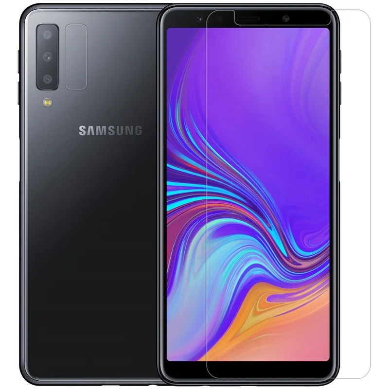 for Samsung Galaxy A7 2018 glass screen protector 6.0&quot Tempered protective film on protection | Мобильные телефоны и