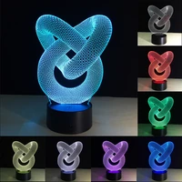 abstract 3d night lights led lights 7 colors changing usb table lamp visual luminary creative decoration new year christmas gift