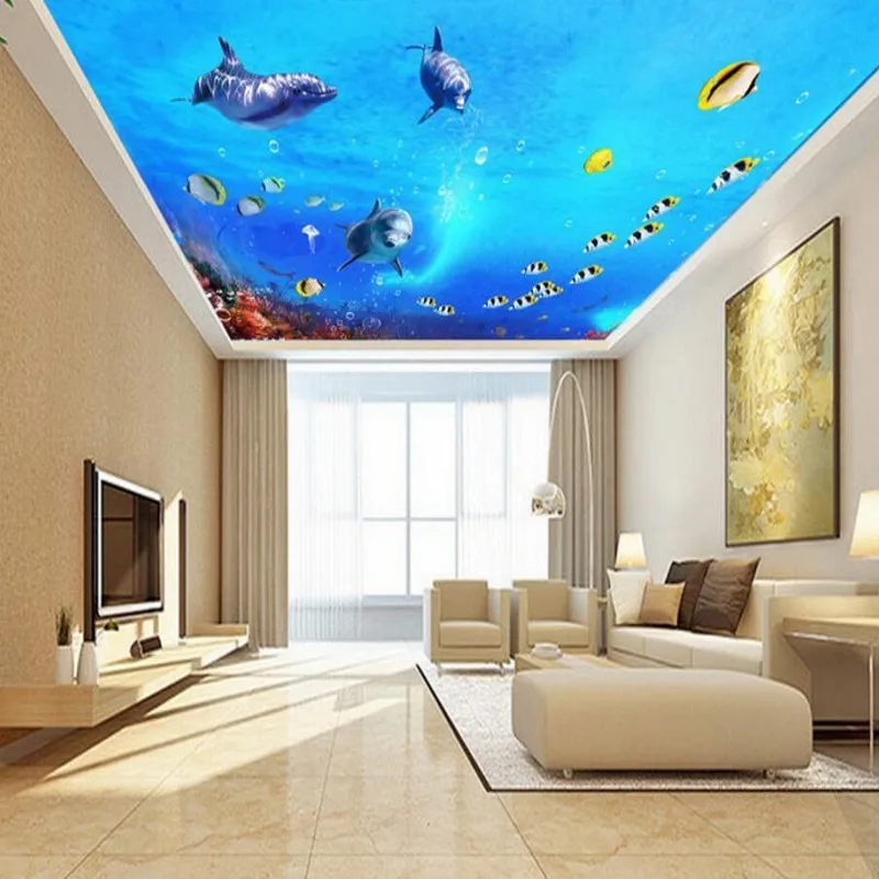 

Custom mural Fantasy underwater world ceiling decorative background wallpaper custom high quality mural