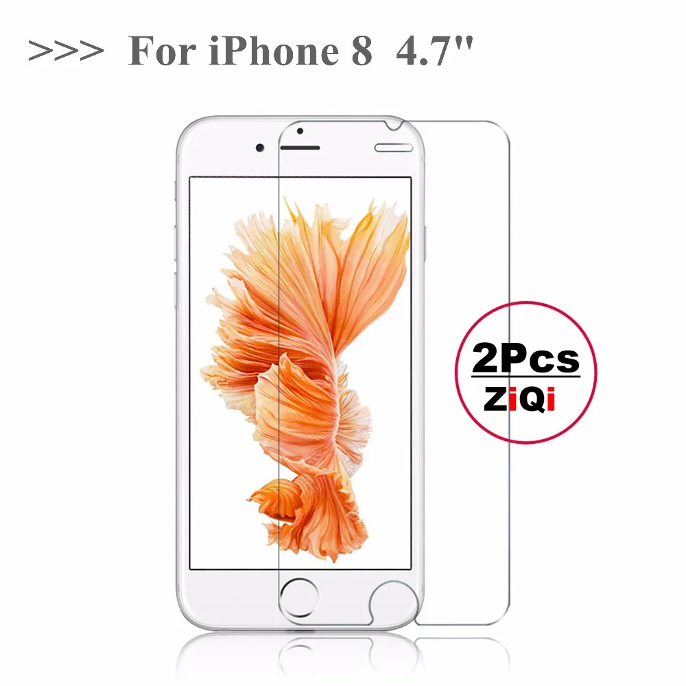 Ziqi 2 предмета 2.5D 0.3 мм Премиум закаленное Стекло Экран протектор для iphone 8