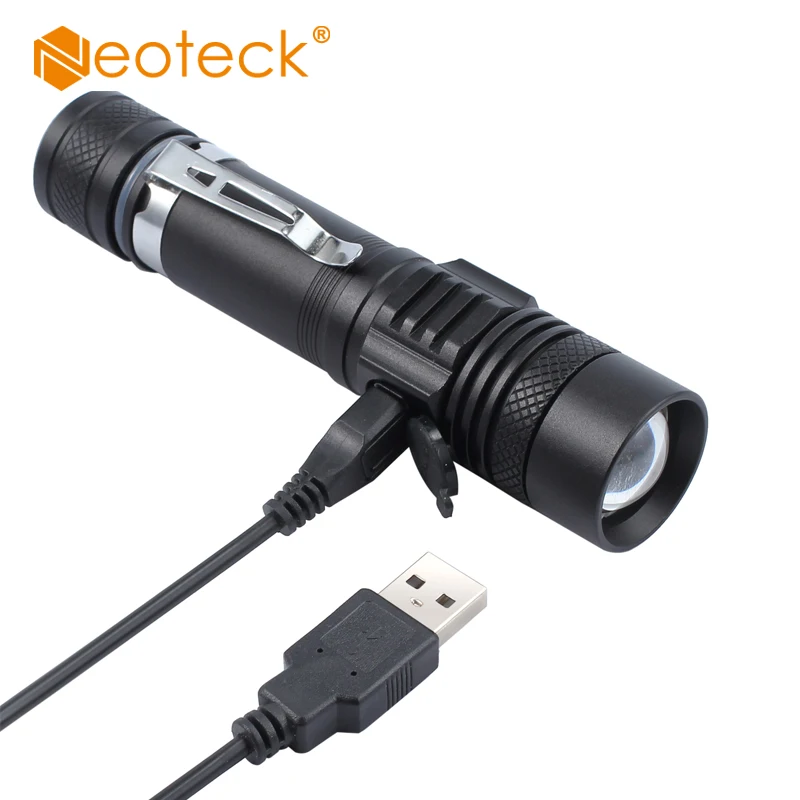 Светодиодный фонарь XM L T6 перезаряжаемый от USB 18650 аккумулятор для кемпинга