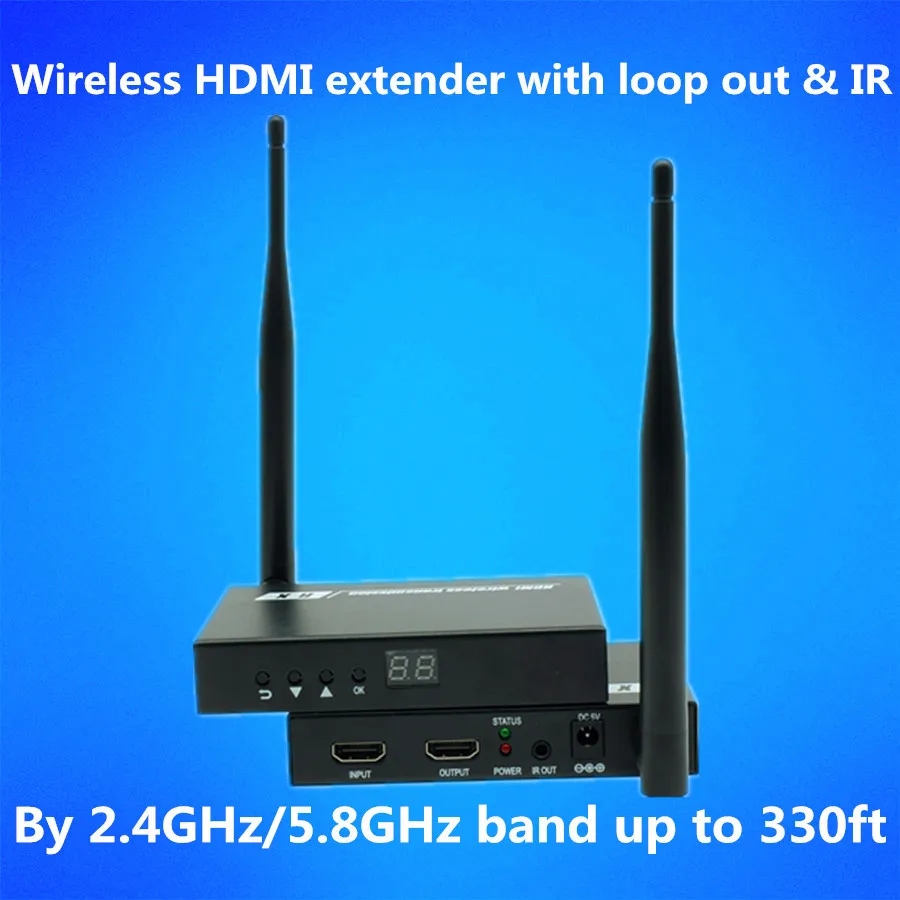 330ft беспроводной wifi + Петля выход ИК HDMI удлинитель 100 м как сплиттер 1080 P аудио
