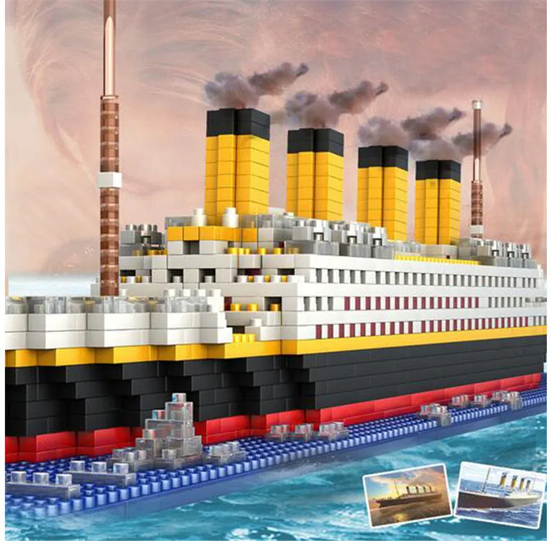 Титаник модель корабля алмазные строительные блоки набор домино Legoings DIY