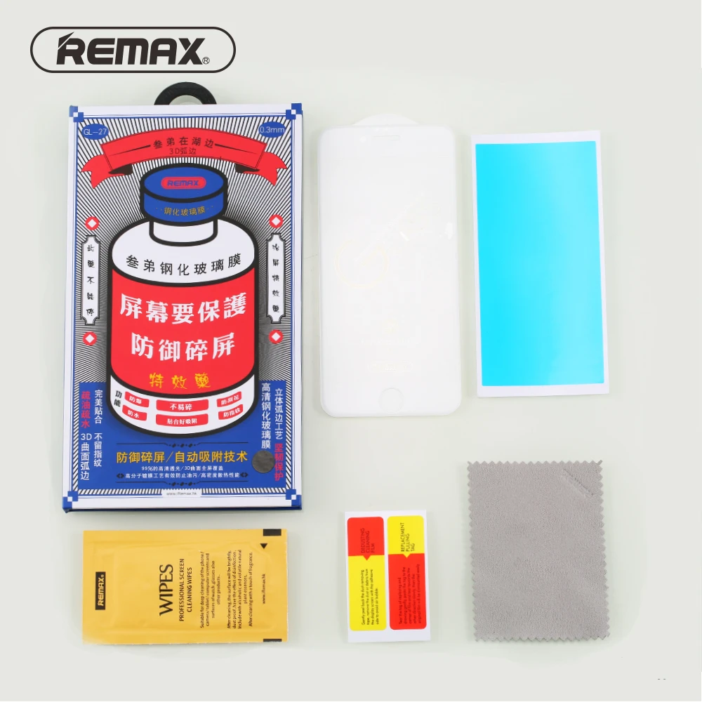 Защитное стекло Remax для iPhone 6 6s 7 Plus 0 3 мм твердость 9HD защита экрана от отпечатков