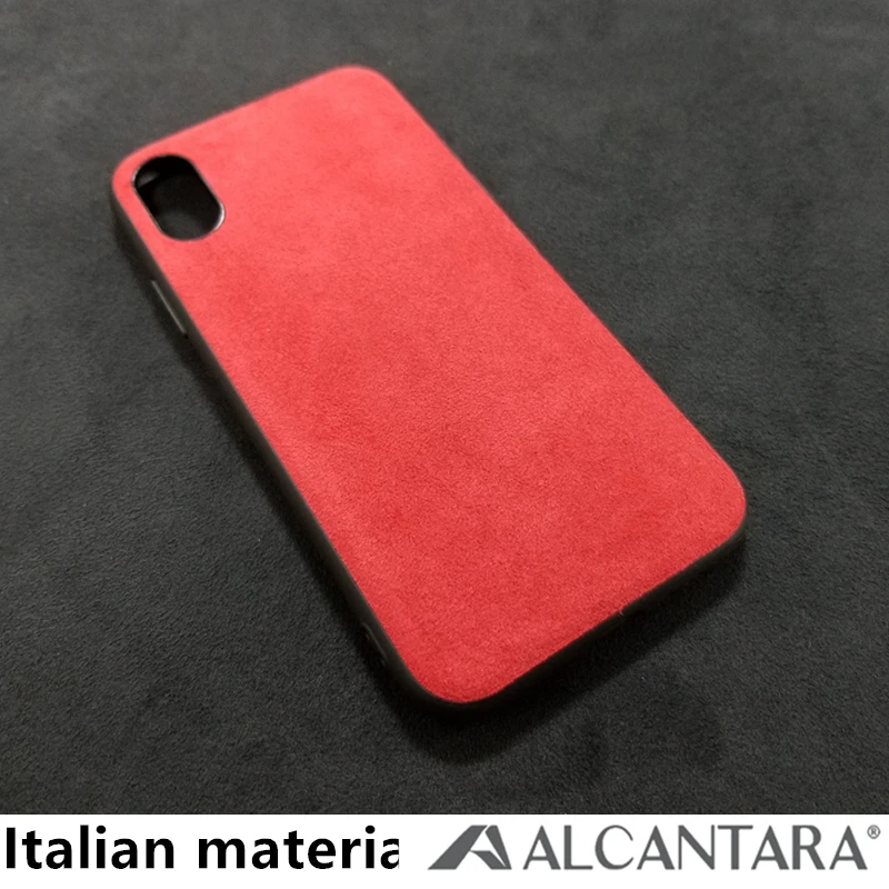 Чехол для телефона Apple iPhone 7 plus 8 X XR XS Max чехол роскошный кожаный автомобиля ALCANTARA |