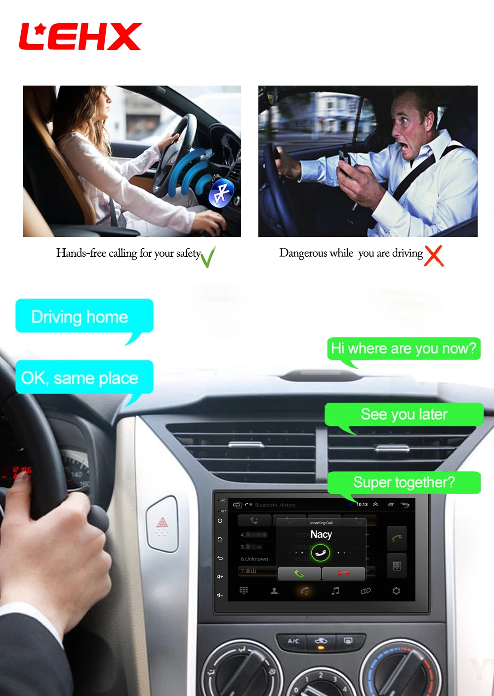 7''Car Android8.1 Car Radio Stereo GPS Navigation Bluetooth USB 2 Din Touch Car Multimedia Player Audio Player Autoradio Rated