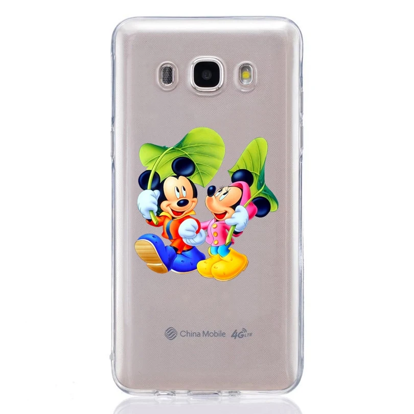 Для Samsung Galaxy A3 A5 2016 2017 prime J1 J2 J3 J5 J7 TPU цветной мягкий чехол с рисунком Микки и Минни