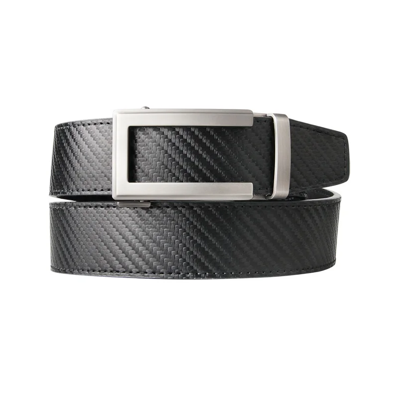Мужской повседневный ремень из натуральной кожи с храповым механизмом и