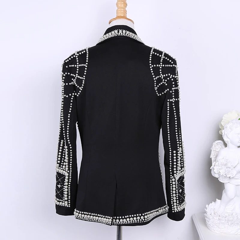 Женский блейзер ручной работы элегантный однотонный праздничный пиджак с