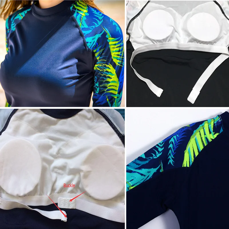 Летняя одежда для плавания пар Rashguard мужчин и женщин купальник с длинным рукавом