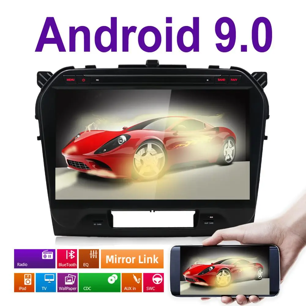 10," Android 9,0! Автомобильный DVD ПК Мультимедийный dvd-плеер gps Navi Стерео Радио подходит для SUZUKI GRAND VITARA 3g wifi BT
