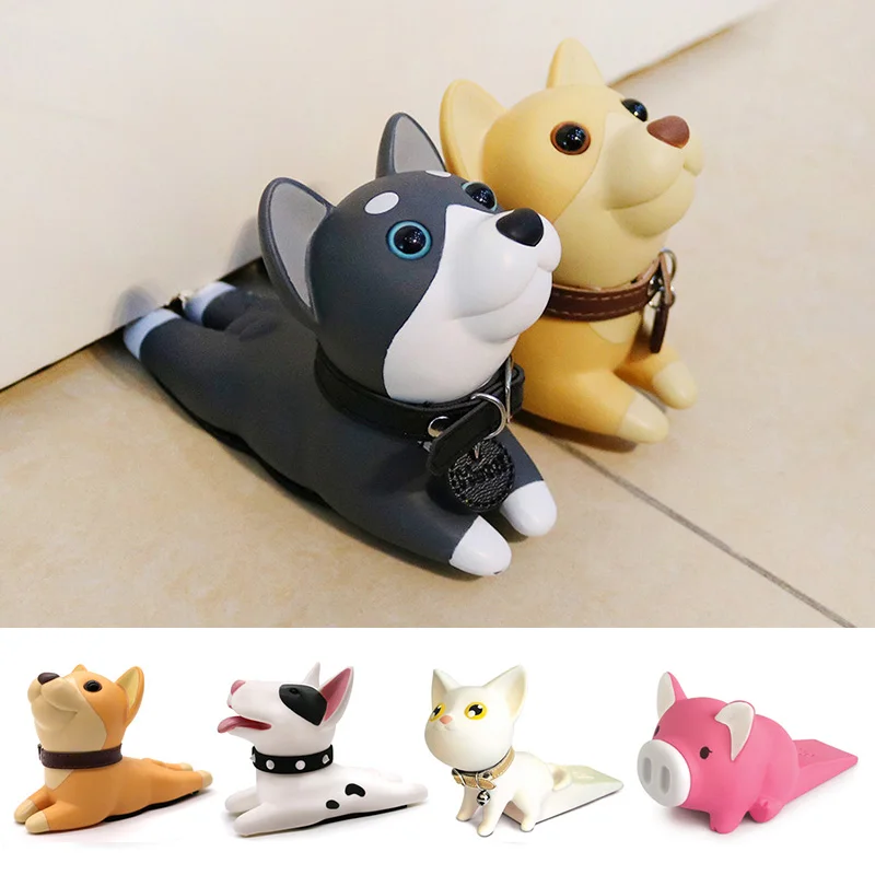 

Cute Dog Cat Door Stopper Doorstop Door Wedge Cartoon Puppy Doors Stop Strong Grip Slip Resistant Holder Stopper Safety Guard