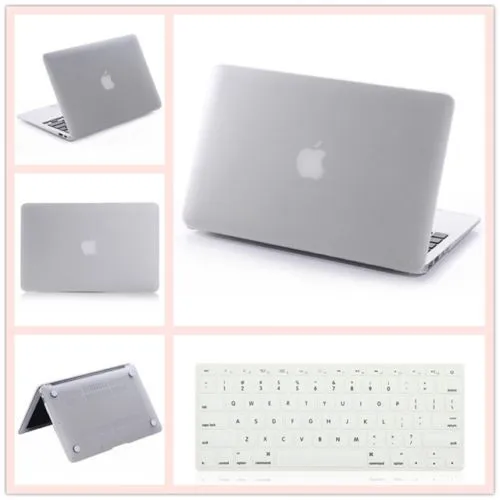 2в1 прозрачный/матовый защитный чехол для Macbook Air 13 3 11 6 15 4 + силиконовый клавиатуры