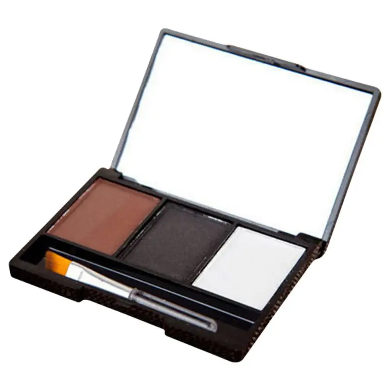 Натуральный модный Pro Kit 3 цвета Порошковые тени для бровей усилитель палитры W