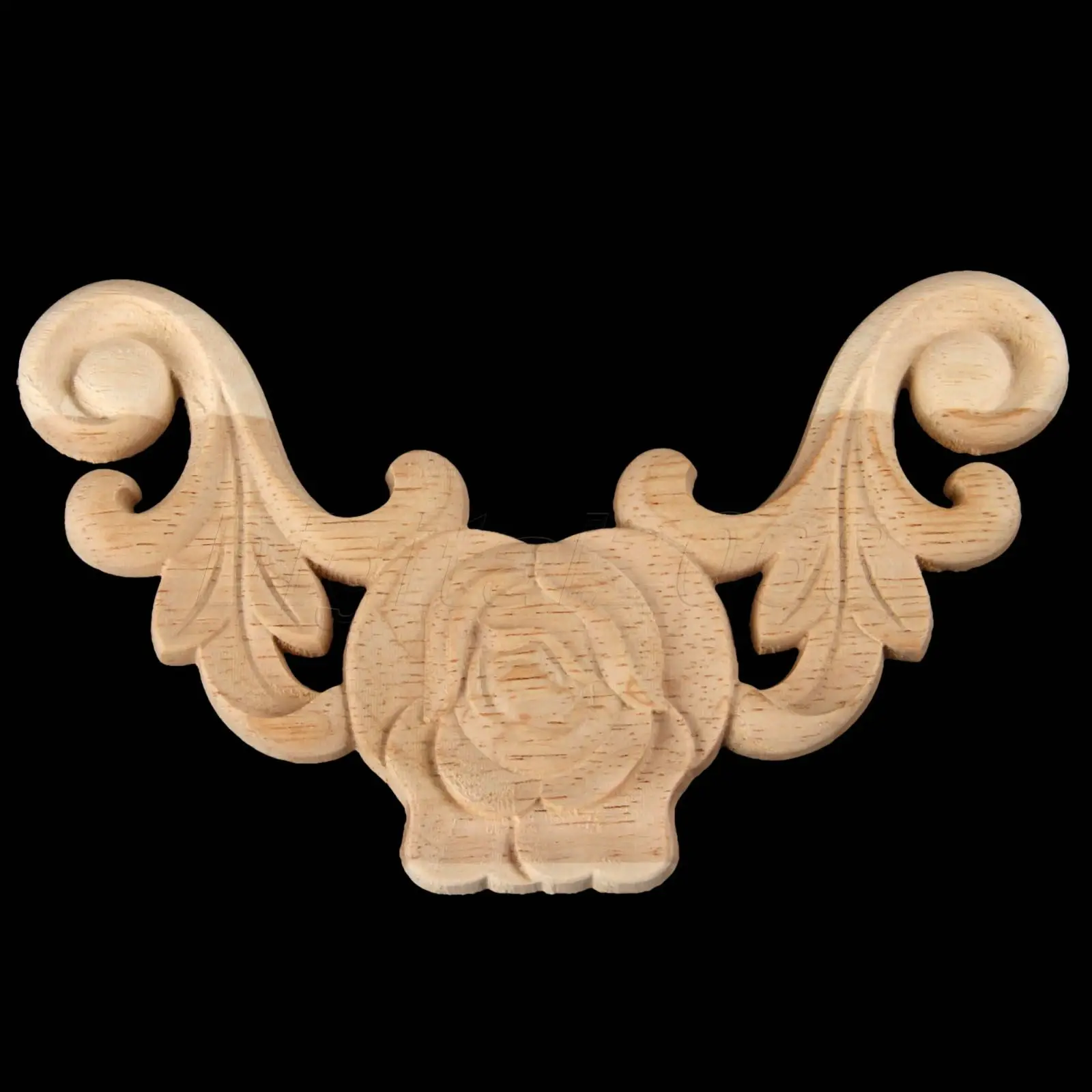 Европейская деревянная резная угловая аппликация Неокрашенная рамка дверная