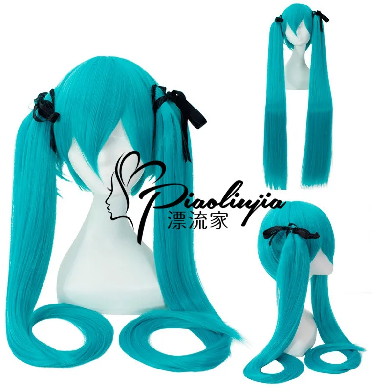 Vocaloid Hatsune парик Мику хвосты Черный Рок Шутер Senbon Zakura косплей парик длинные волосы синий зеленый черный розовый серебряный парик