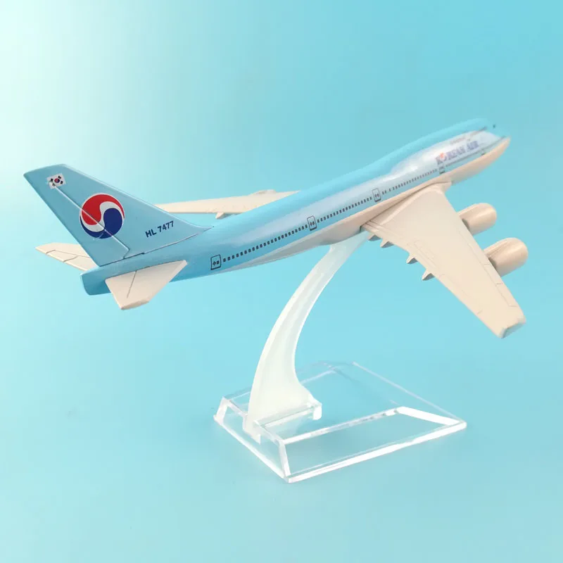 16 см корейский воздуха Boeing 747 самолет Игрушечная модель самолета металлического