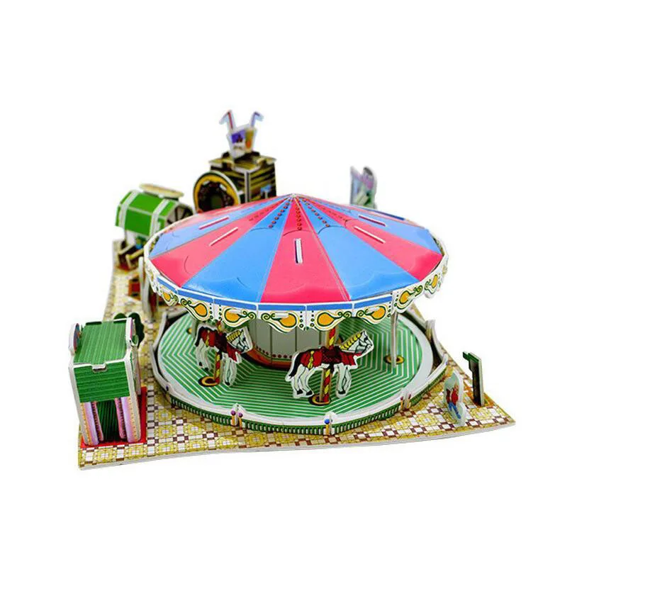 Креативные 3D стереоскопические бумажные Пазлы колесо обозрения поворачивается