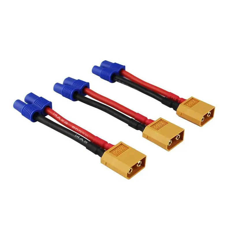 3 шт. XT60 XT 60 папа к EC3 гнездовой разъем адаптера провода для RC Lipo батареи 14awg 1 96