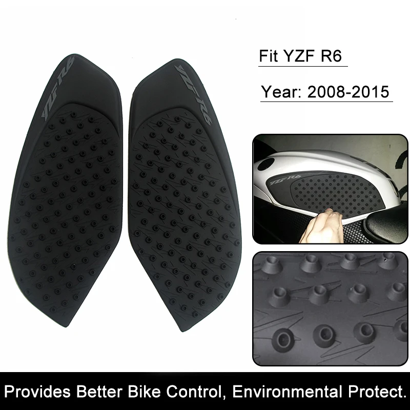 Противоскользящие накладки на бак для мотоцикла Yamaha R6 2008 2009 2010 11 12 13 14 15 3M|tank pad|knee