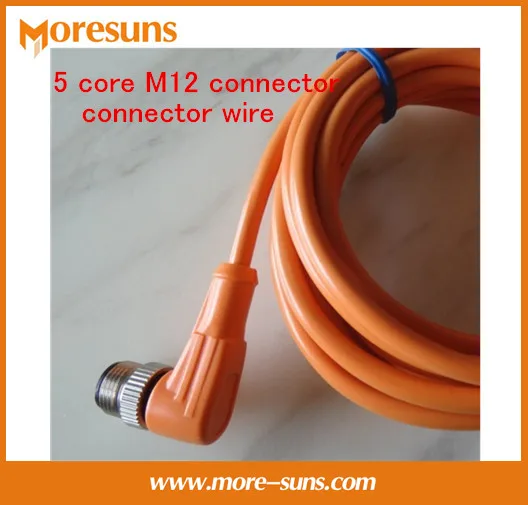 Fast Free Ship 10pcs/lot  5 core M12 connector,connector wire/sensor patch cord 2M length CONINVERS cable