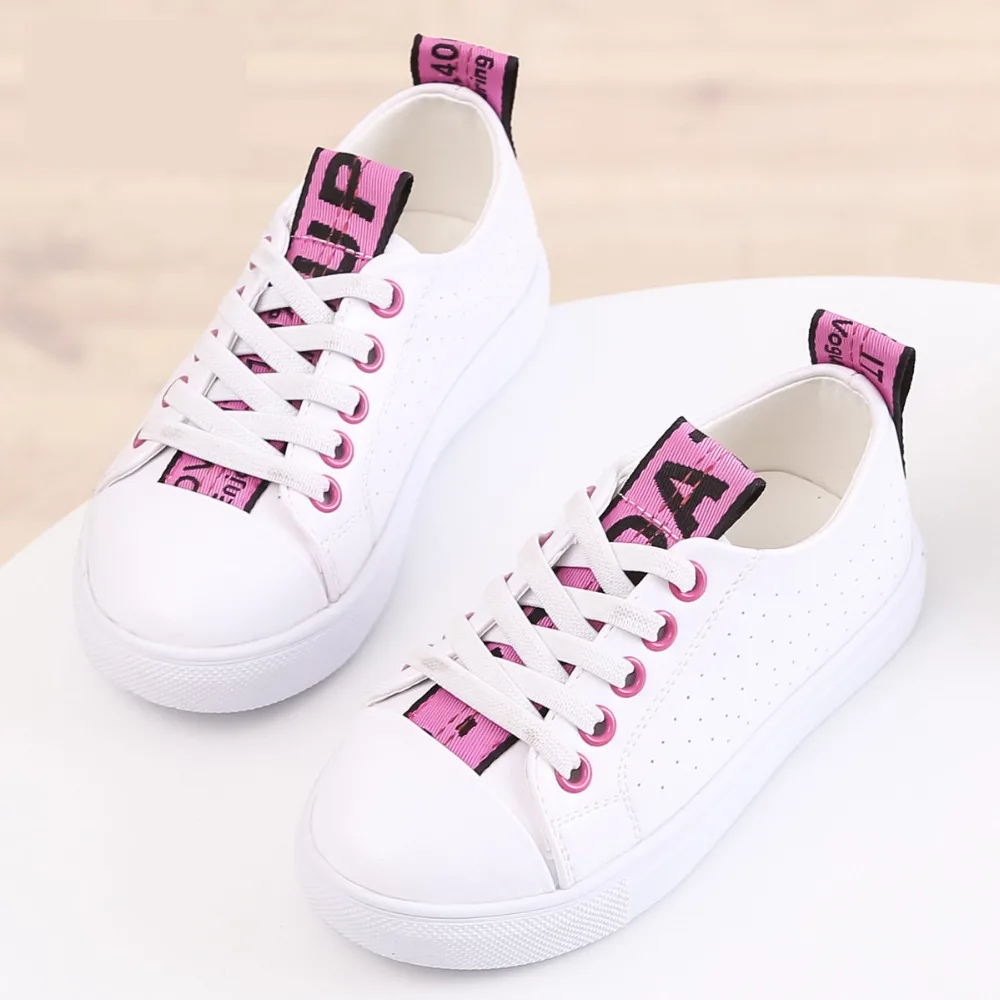 Новый действительно кожа детей вулканизированной Обувь детская спортивная