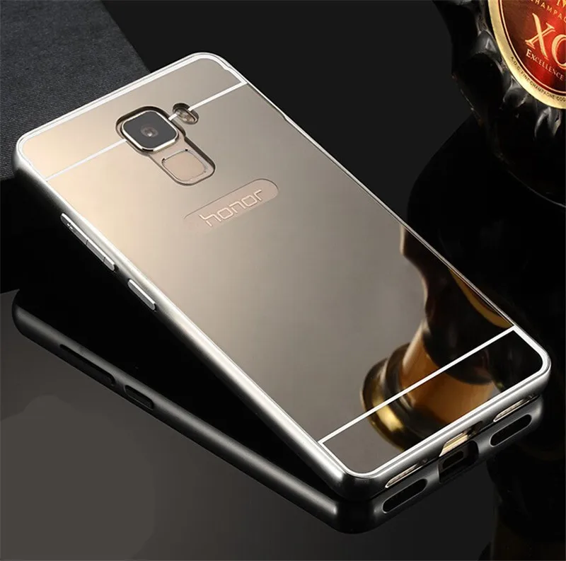 Для Huawei чести 7 Ultra Slim шику роскошный металл рамка алюминиевого сплава зеркало