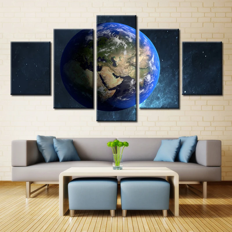 

Modern Artwork Space Abstract Modular Earth Pictures Wall Art Print On Canvas for Home Living Room Wall Decor Drop shipping