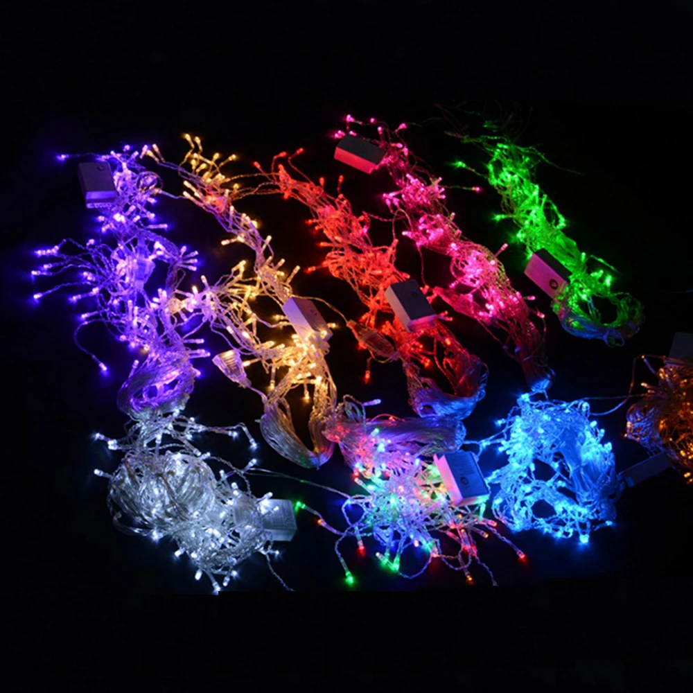 Подключаемый 4 м гирлянда занавеска сосулька струнный светильник s сказочный