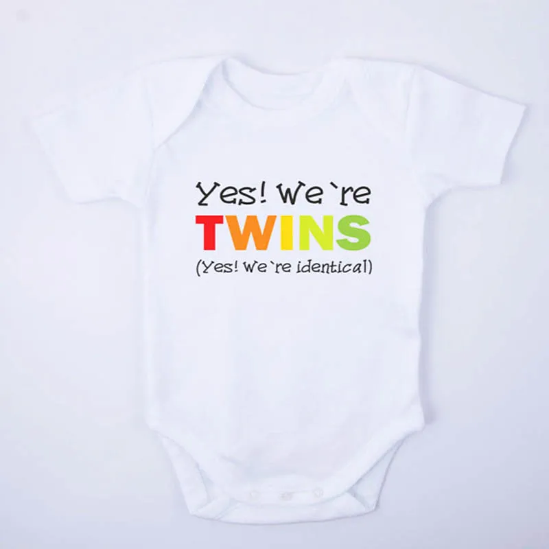 YSCULBUTO/комплекты для маленьких близнецов Yes We are Twins мы идентичные комплекты из 2