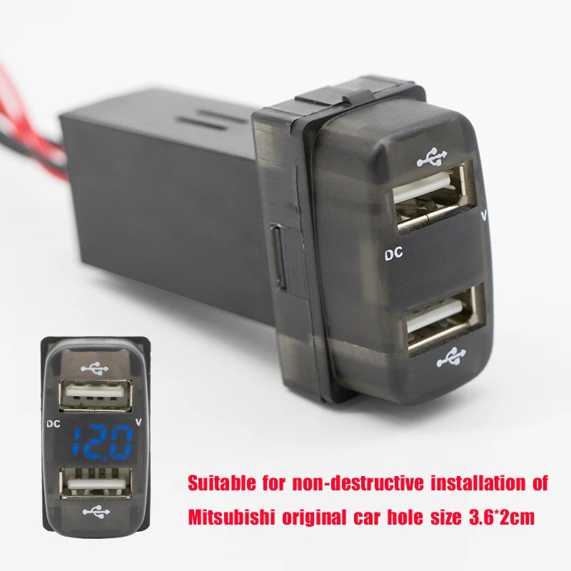 Автомобильное зарядное устройство с двумя USB портами 2 1 а а|Кабели адаптеры и