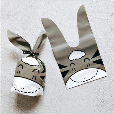 Cute 10 D& P 10 шт милый с кроличьими ушами для печенья мешок подарка для конфет печенья закуски выпечка посылка Свадебные сувениры подарки пасхальное украшение - Цвет: Cute 10