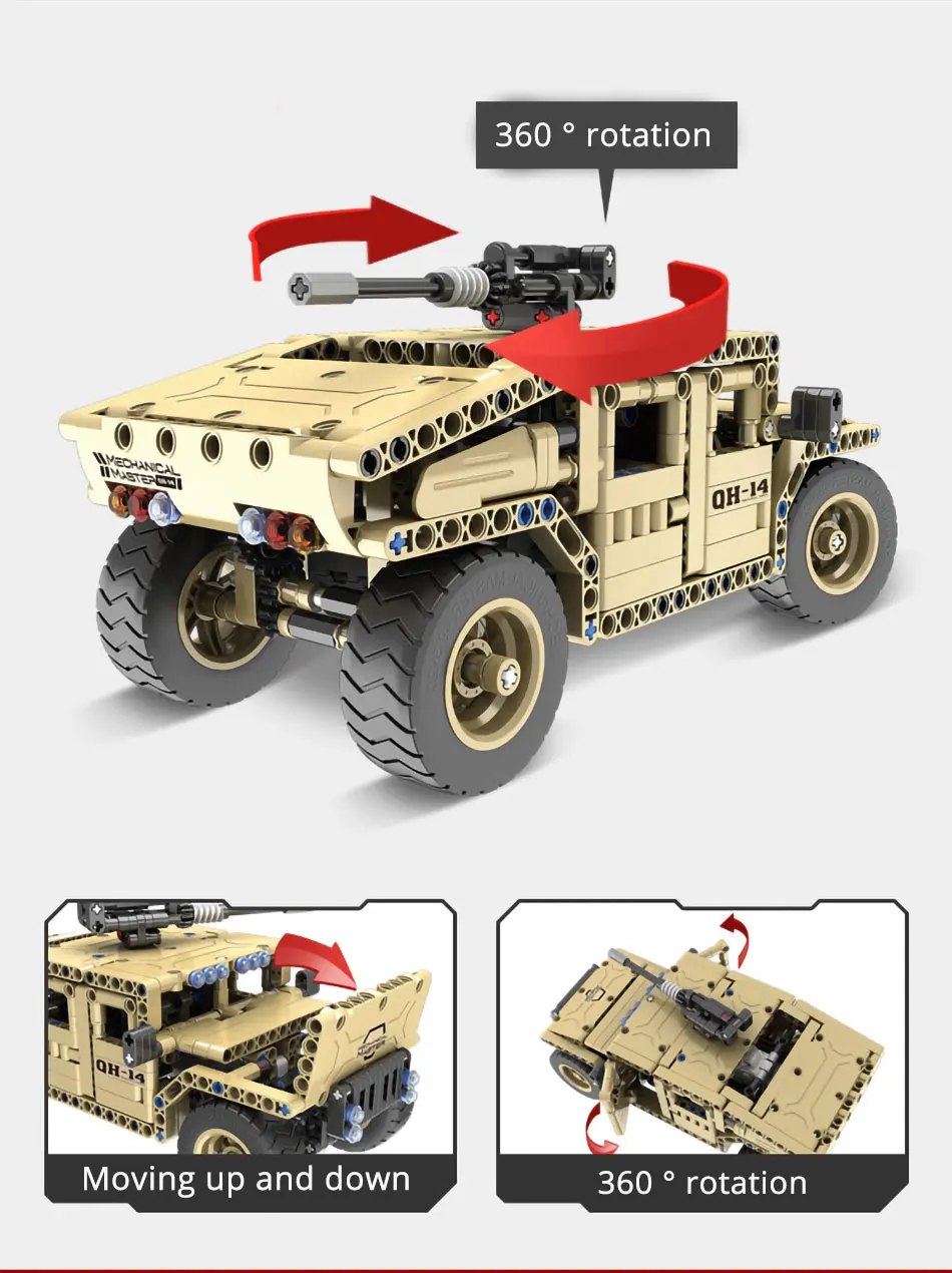Qihui Military Vehicles German King Tiger Tank Building Blocks Sets WW2 Army Figures RC Soviet Tanks Bricks Model Toys For Boys