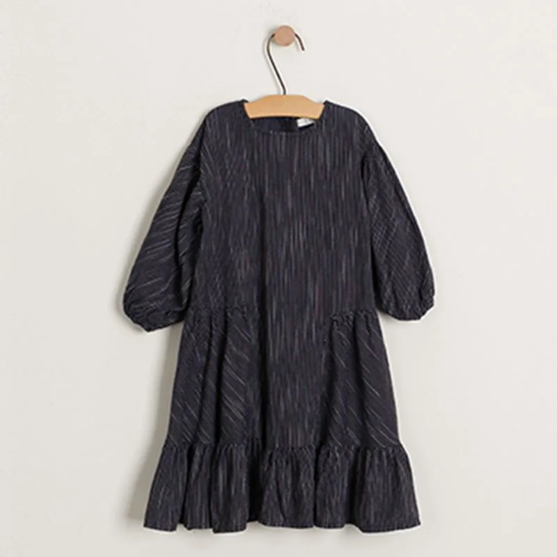 girls long dresses Детская одежда из хлопка и льна с оборками в Корейском стиле; Большие Детские платья для девочек; Новинка года; весенне-осеннее платье для маленьких девочек; футболки с рукавами-фонариками - Цвет: girls long dresses