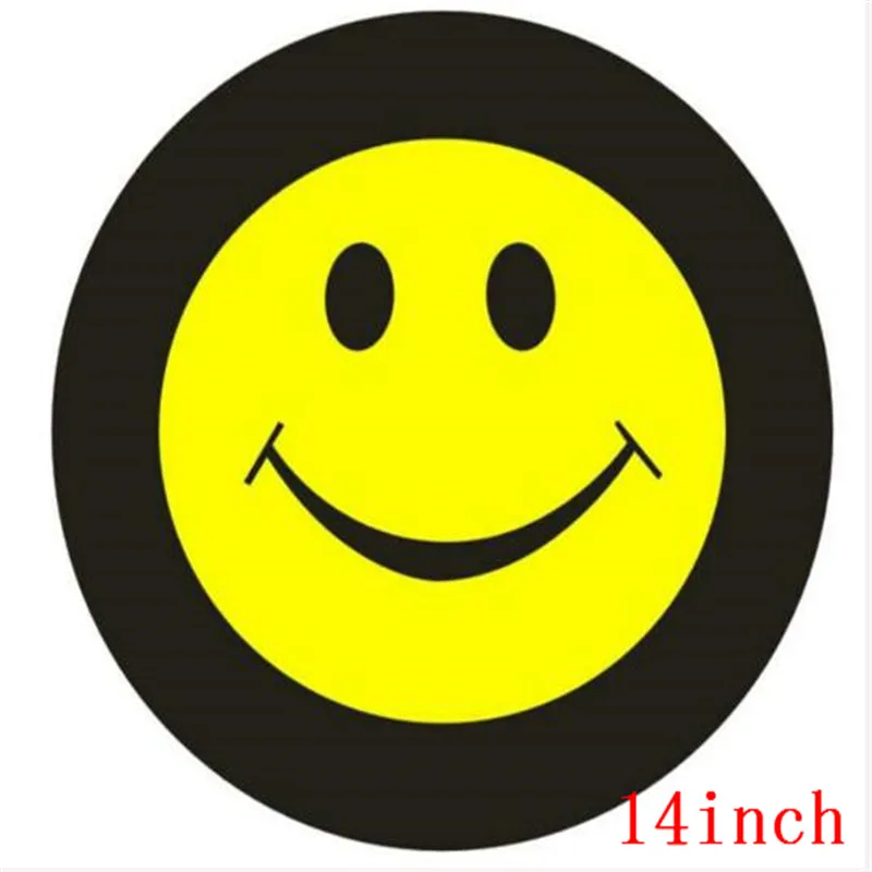 14 inch 1 шт. покрытие для автомобильной покрышки черного цвета 1", 15", 1", 17" дюймов с логотипом "Улыбка" ПВХ ПУ запасные колеса клапанные крышки для автомобилей Аксессуары - Цвет: 14 inch