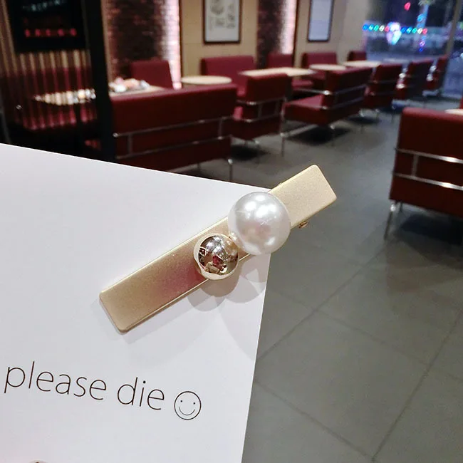 Женские заколки для волос с жемчугом и белым золотым шариком свадебные подарки