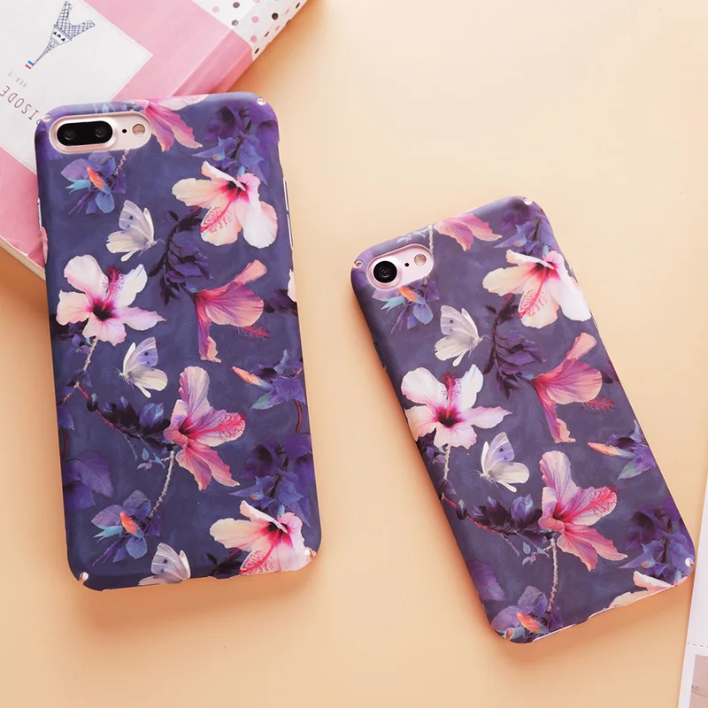 Fashion phone case для iphone 7 plus 6 6s плюс жесткий задняя крышка тропический банановые листья