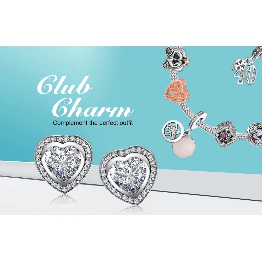 JewelryPalace любящее сердце CZ серьги гвоздики 925 стерлингового серебра для женщин в