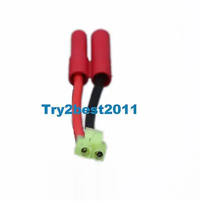 

HXT 4MM to Mini-Tamiya Male Adapter Lipo Battery Bullet 5CM 14awg Wire