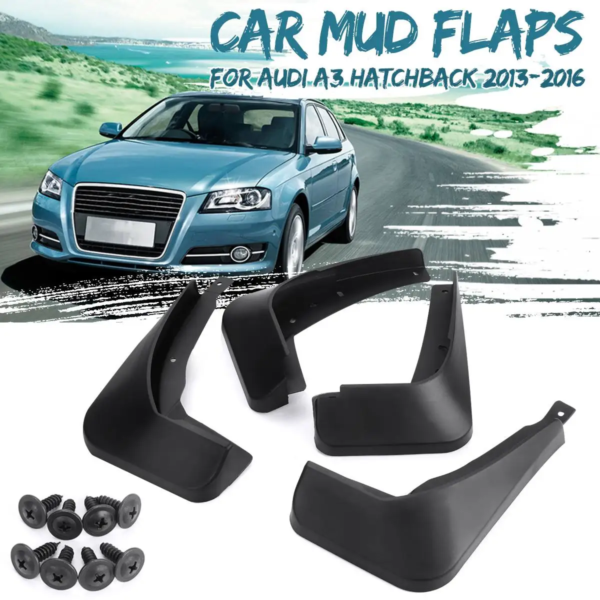 CarMud закрылки Брызговики крыло брызговиков для Audi A3 A4 A6(8E 8P B6 B7 C6) Q5 Q7 2002