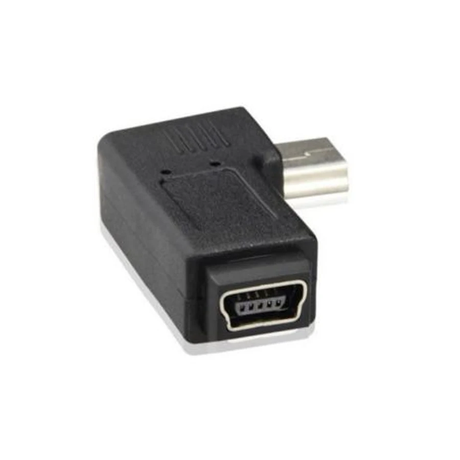 1 шт. мини USB штекер на микро гнездо 5-контактный адаптер 90 градусов Штекерный