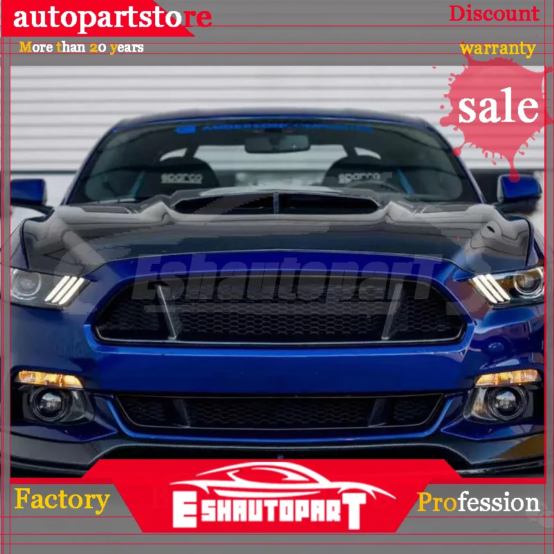 Решетка для переднего бампера автомобиля из углеродного волокна Ford Mustang 2015 2016 2017